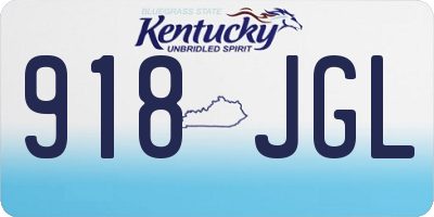 KY license plate 918JGL