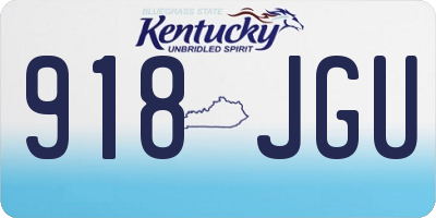 KY license plate 918JGU