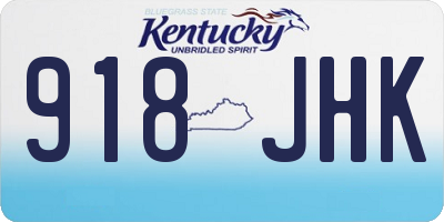 KY license plate 918JHK