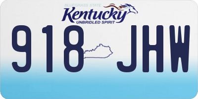KY license plate 918JHW