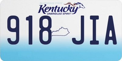 KY license plate 918JIA