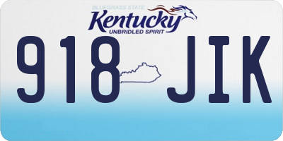KY license plate 918JIK