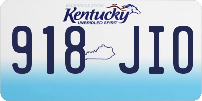 KY license plate 918JIO