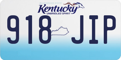 KY license plate 918JIP