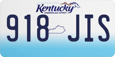 KY license plate 918JIS