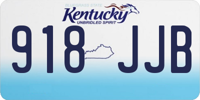KY license plate 918JJB