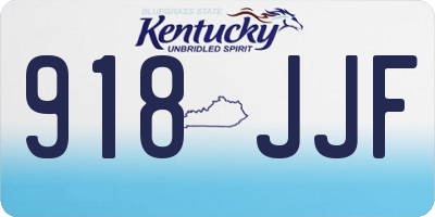 KY license plate 918JJF
