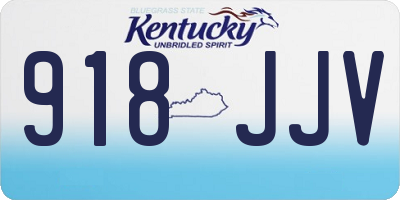 KY license plate 918JJV