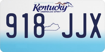 KY license plate 918JJX