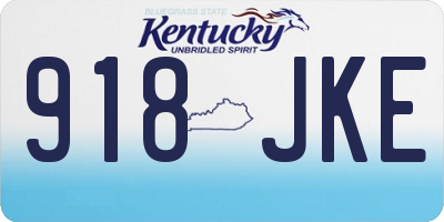 KY license plate 918JKE