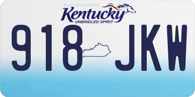 KY license plate 918JKW