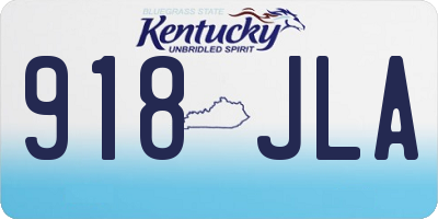 KY license plate 918JLA