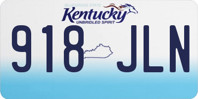 KY license plate 918JLN