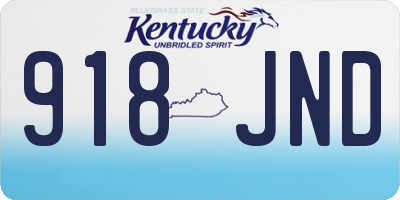 KY license plate 918JND