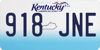 KY license plate 918JNE