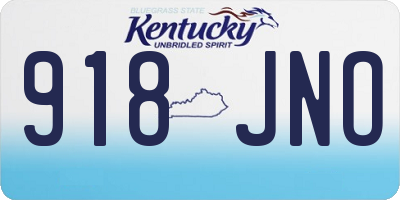 KY license plate 918JNO