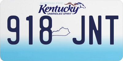 KY license plate 918JNT