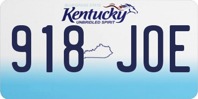KY license plate 918JOE