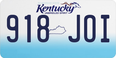 KY license plate 918JOI