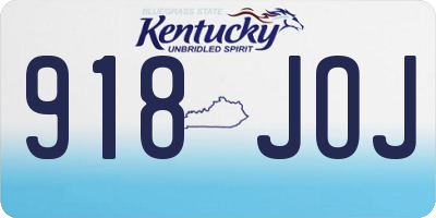 KY license plate 918JOJ