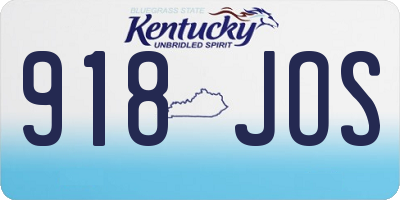 KY license plate 918JOS