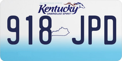 KY license plate 918JPD
