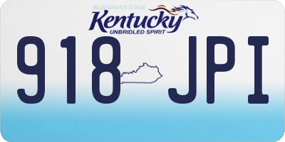 KY license plate 918JPI