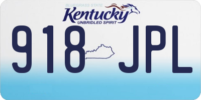 KY license plate 918JPL