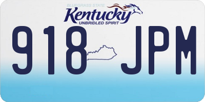 KY license plate 918JPM