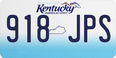 KY license plate 918JPS