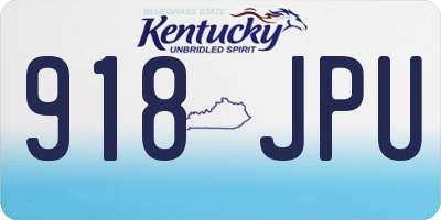 KY license plate 918JPU