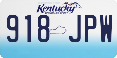 KY license plate 918JPW