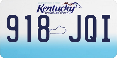 KY license plate 918JQI