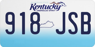 KY license plate 918JSB
