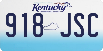 KY license plate 918JSC