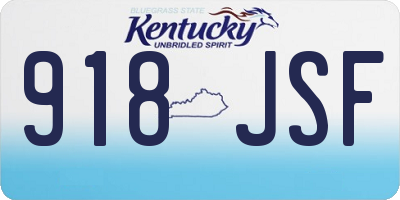 KY license plate 918JSF