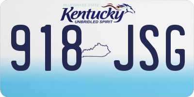 KY license plate 918JSG