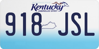 KY license plate 918JSL