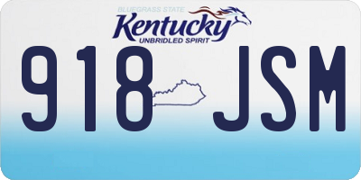 KY license plate 918JSM