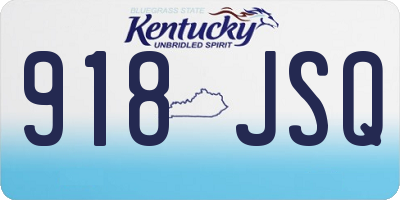 KY license plate 918JSQ