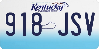 KY license plate 918JSV