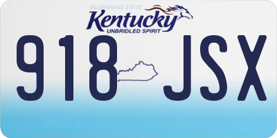 KY license plate 918JSX