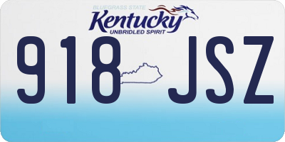 KY license plate 918JSZ