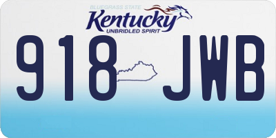 KY license plate 918JWB