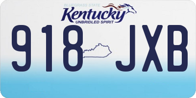 KY license plate 918JXB