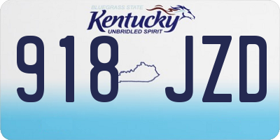KY license plate 918JZD