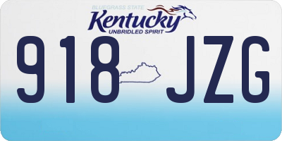 KY license plate 918JZG