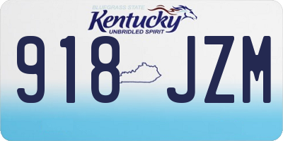 KY license plate 918JZM