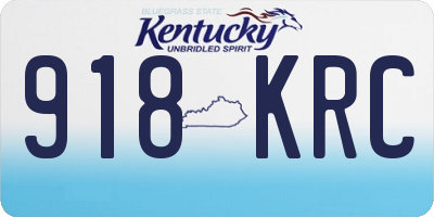 KY license plate 918KRC
