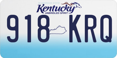 KY license plate 918KRQ